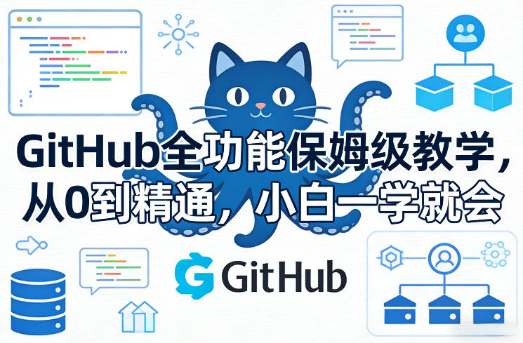 GitHub全功能保姆级教学，从0到精通，小白一学就会 - 91资源站-91资源站