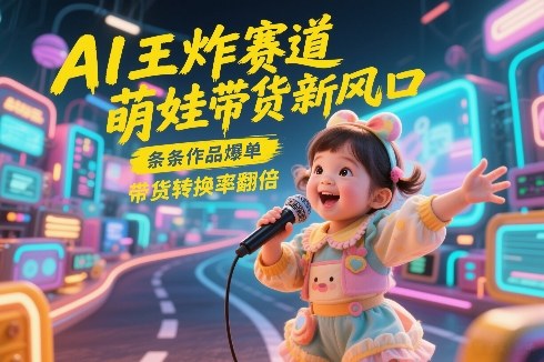 AI王炸赛道，萌娃带货新风口，条条作品爆单，带货转换率翻倍，核心逻辑拆解 - 91资源站-91资源站