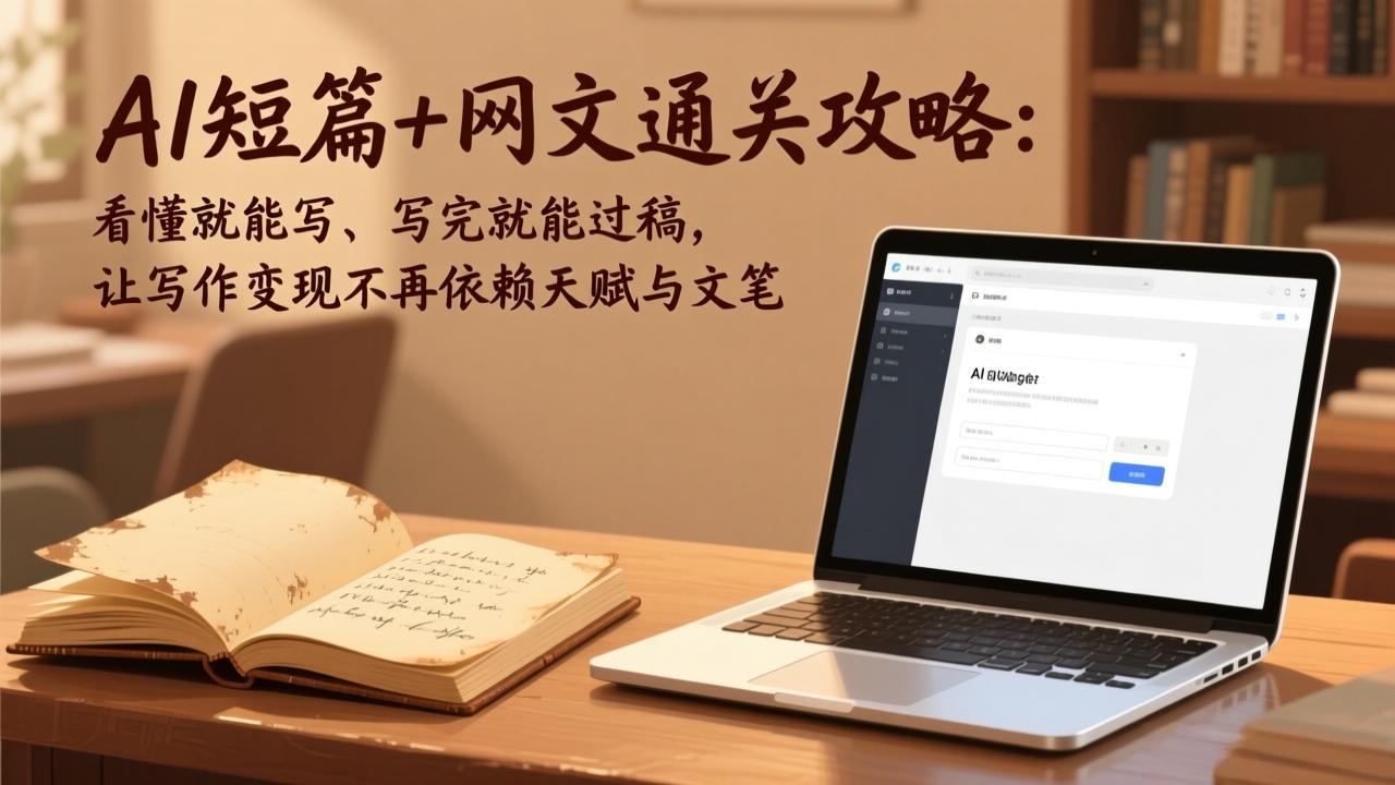 AI短篇+网文通关攻略：看懂就能写、写完就能过稿，让写作变现不再依赖天赋与文笔 - 91资源站-91资源站