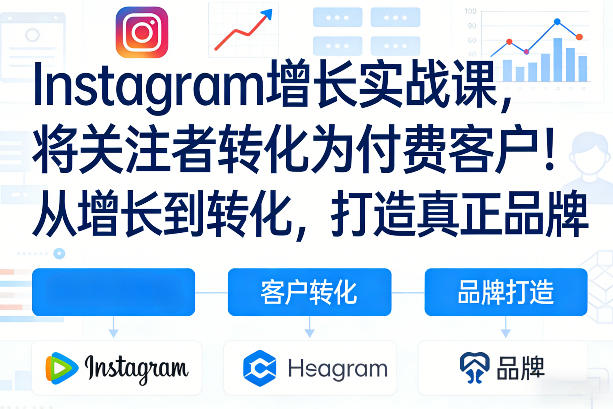Instagram增长实战课，将关注者转化为付费客户！从增长到转化，打造真正品牌(双语字幕) - 91资源站-91资源站