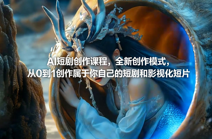 AI短剧创作课程,全新创作模式,从0到1创作属于你自己的短剧和影视化短片-91资源站