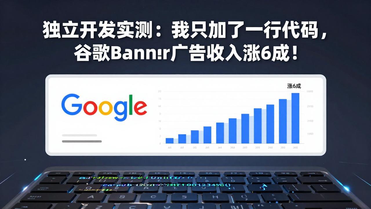 付费文章：独立开发实测：我只加了一行代码，谷歌Banner广告收入涨6成！ - 91资源站-91资源站