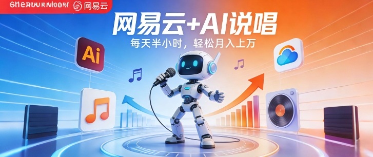 网易云+AI说唱，每天半小时，AI内容创作+流量变现，轻松月入1W-91资源站