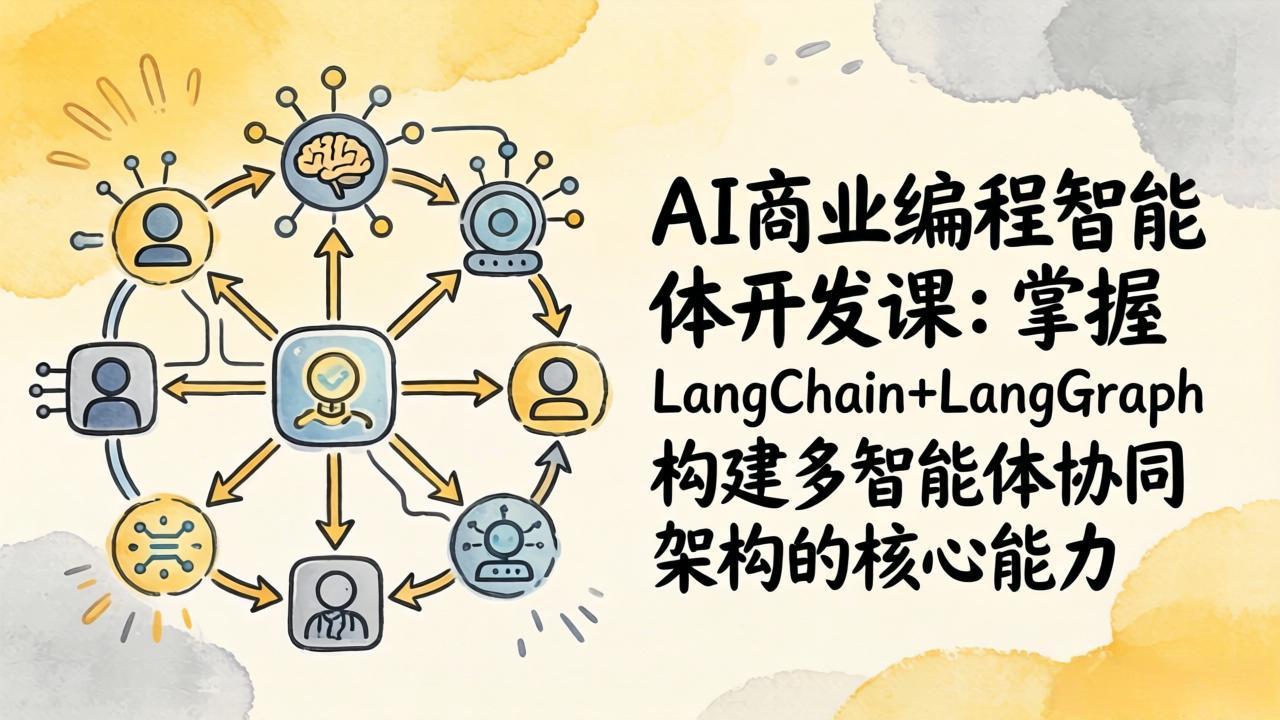 AI商业编程智能体开发课：掌握LangChain+LangGraph构建多智能体协同架构的核心能力-91资源站