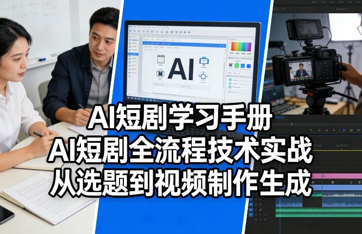 AI短剧学习手册，AI短剧全流程技术实战，从选题到视频制作生成 - 91资源站-91资源站