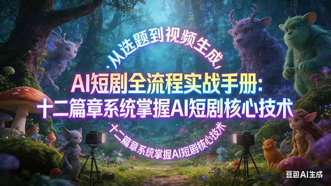 AI 短剧全流程实战手册：从选题到视频生成，十二篇章系统掌握 AI 短剧核心技术-91资源站