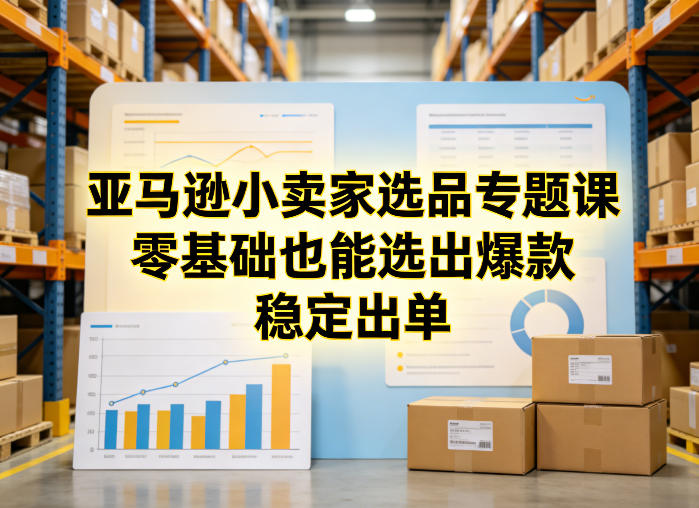 亚马逊小卖家选品专题课，零基础也能选出爆款，稳定出单-91资源站