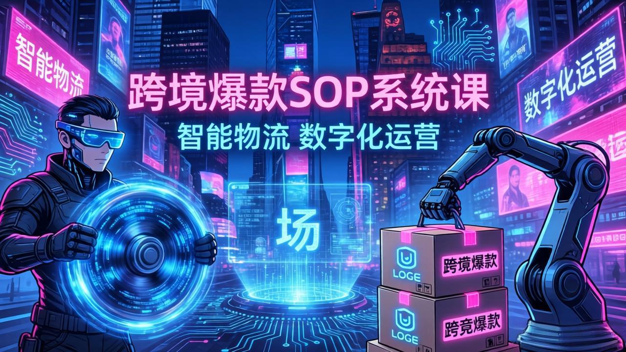 跨境爆款SOP系统课，“内容飞轮+精准投放+AI自动化”为核心，拆解“人×货×场”黄金公式 - 91资源站-91资源站