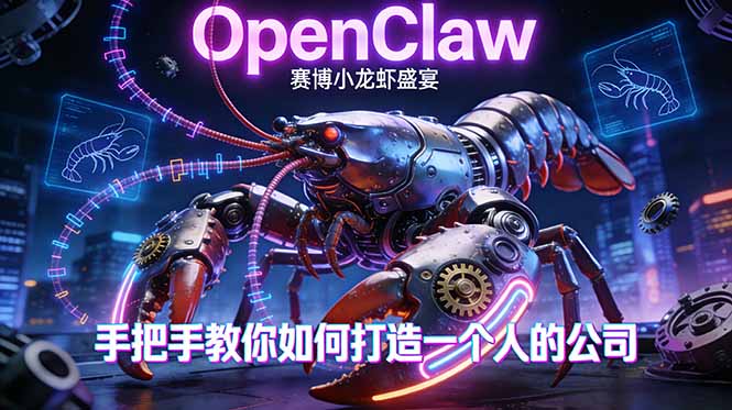 OpenClaw，小龙虾-从产品到爆款的成长之路，手把手教你如何打造一个人的公司-91资源站