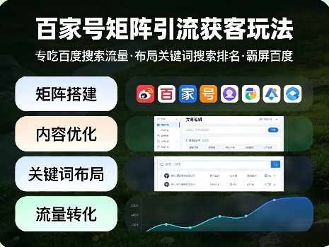 百家号矩阵引流获客玩法,专吃百度搜索流量,布局关键词搜索排名,霸屏百度-91资源站
