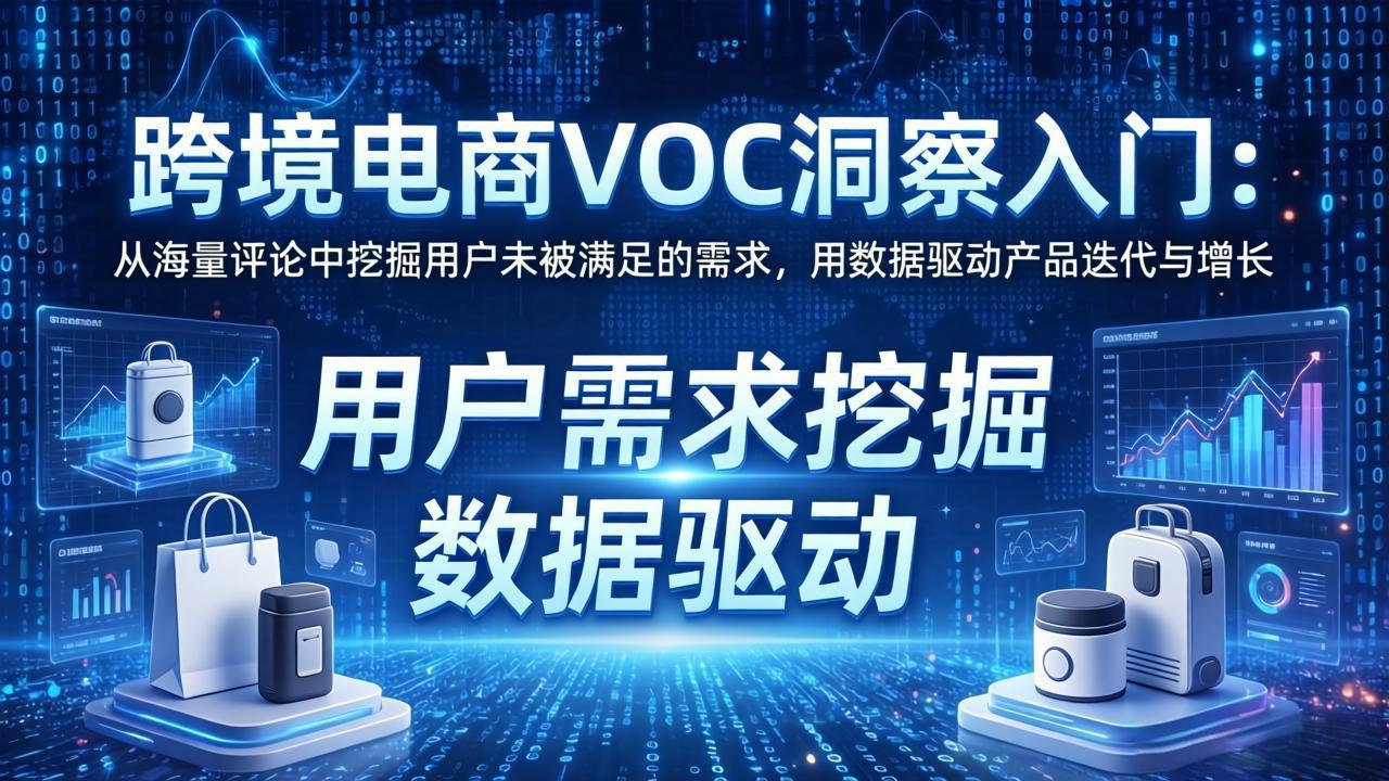 跨境电商VOC洞察入门：从海量评论中挖掘用户未被满足的需求，用数据驱动产品迭代与增长 - 91资源站-91资源站