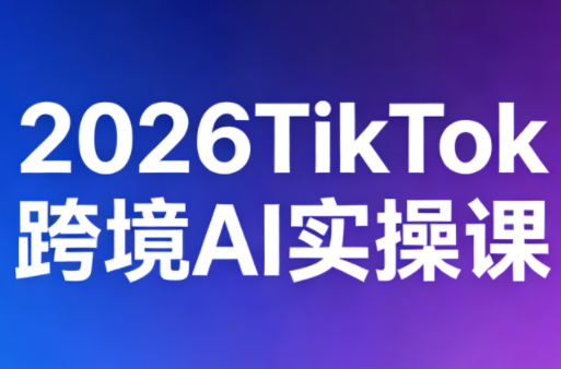 2026TikTok跨境AI实操课-91资源站