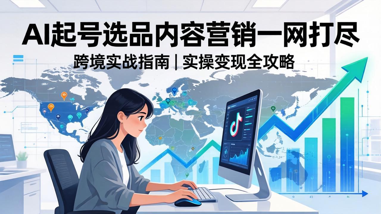 2026 TikTok 跨境AI实操:从零基础到变现全流程,AI起号选品内容营销一网打尽-91资源站