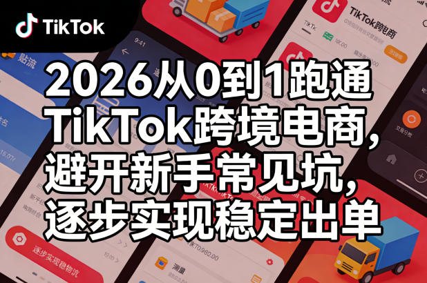 2026从0到1跑通TikTok跨境电商，避开新手常见坑，逐步实现稳定出单-91资源站