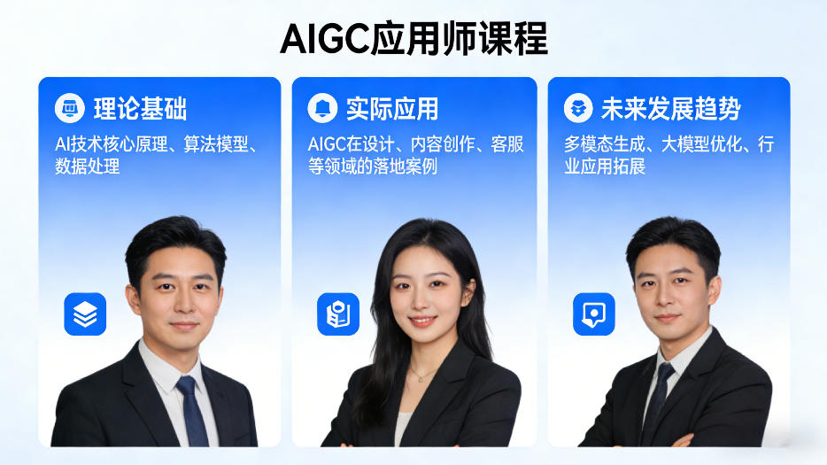 AIGC应用师课程,覆盖了AI技术的理论基础、实际应用、以及未来发展趋势-91资源站