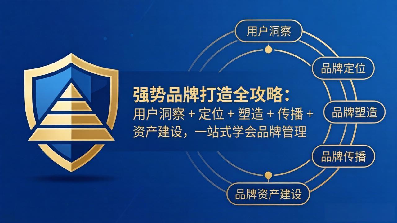 强势品牌打造全攻略：用户洞察 + 定位 + 塑造 + 传播 + 资产建设，一站式学会品牌管理-91资源站