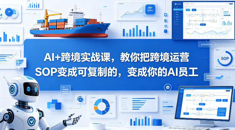 AI+跨境实战课，教你把跨境运营S0变成可复制的，变成你的AI员工-91副业网