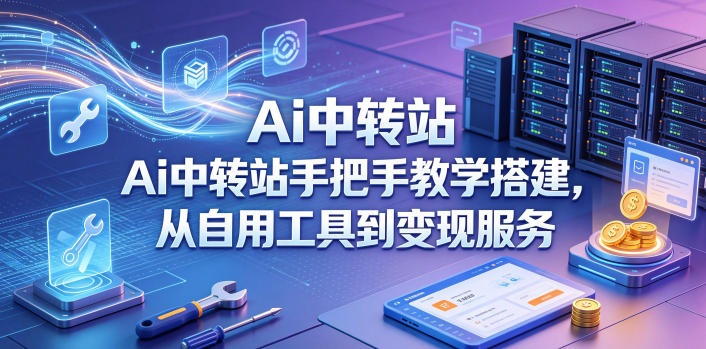 Ai中转站手把手教学搭建，从自用工具到变现服务-91副业网