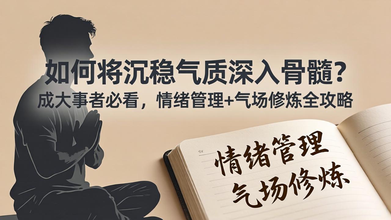 付费文章：如何将沉稳气质深入骨髓？成大事者必看，情绪管理+气场修炼全攻略-91副业网
