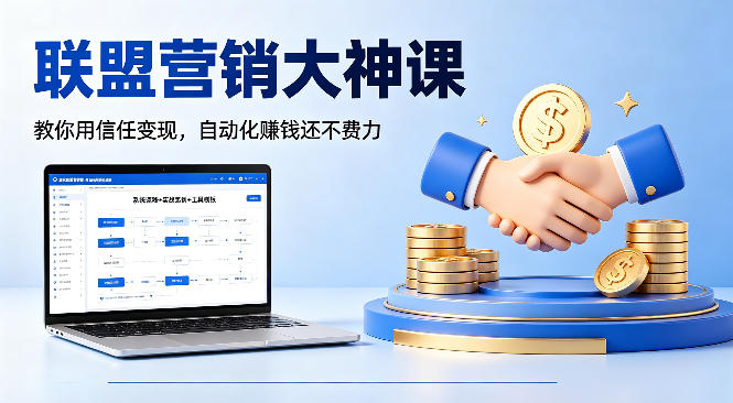 联盟营销大神课，教你用信任变现，自动化賺钱还不费力【原创双语字幕】-91副业网