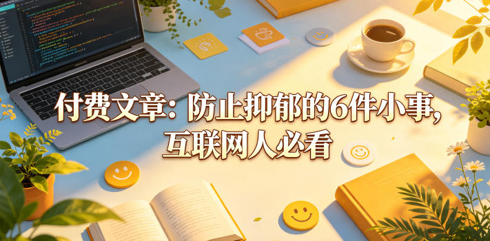 付费文章：防止抑郁的6件小事，互联网人必看！ - 91副业网-91副业网