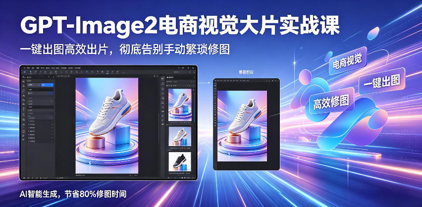 GPT-Image2电商视觉大片实战课，一键出图高效出片，彻底告别手动繁琐修图-91副业网