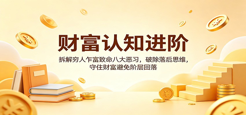 财富认知进阶：拆解穷人乍富致命八大恶习，破除落后思维，守住财富避免阶层回落 - 91副业网-91副业网
