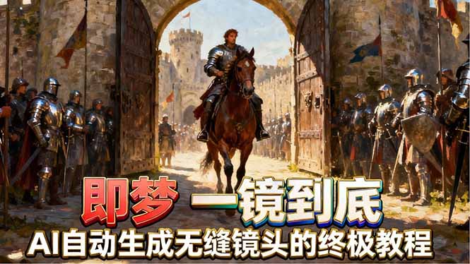 即梦AI一镜到底终极教程，智能补帧+运镜技巧，AI自动生成无缝丝滑长镜头高效出片-91副业网