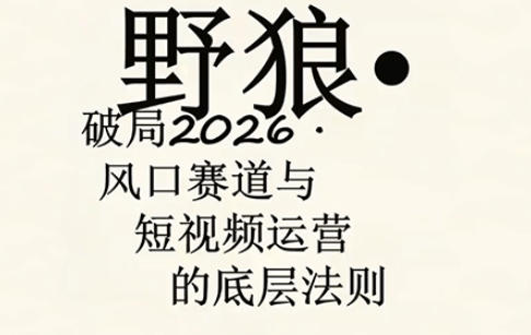 野狼团队·多平台实操运营课，覆盖AI口播、服装、好物、漫剪等热门玩法(更新4月29日)-91副业网