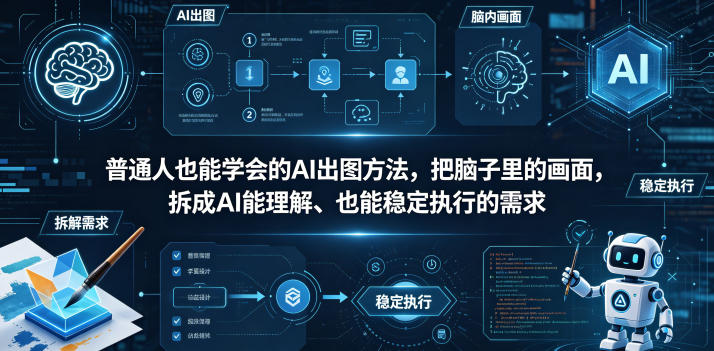 普通⼈也能学会的AI出图⽅法，把脑子里的画面，拆成AI能理解、也能稳定执行的需求【文档】 - 91副业网-91副业网
