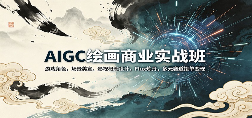 AIGC绘画商业实战班：游戏角色，场景美宣，影视概念设计，Flux炼丹，多元赛道接单变现 - 91副业网-91副业网