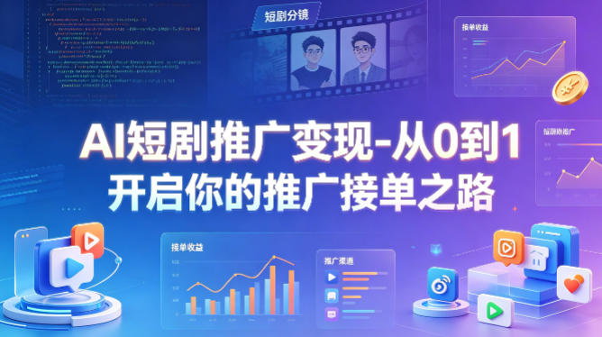 AI短剧推广变现-从0到1开启你的推广接单之路 - 91副业网-91副业网
