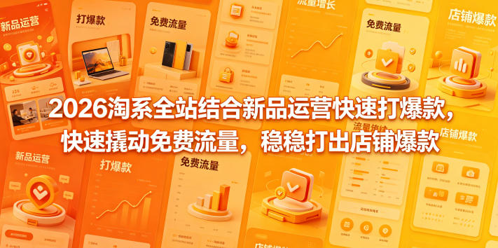 2026淘系全站结合新品运营快速打爆款，快速撬动免费流量，稳稳打出店铺爆款(更新5月12日) - 91副业网-91副业网