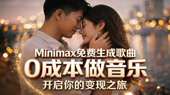 Minimax免费生成歌曲实测！0成本做音乐，说唱流行Lofi一键生成-91副业网