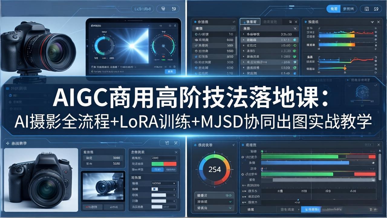 AIGC商用高阶技法落地课：AI摄影全流程+LoRA训练+MJSD协同出图实战教学 - 91副业网-91副业网