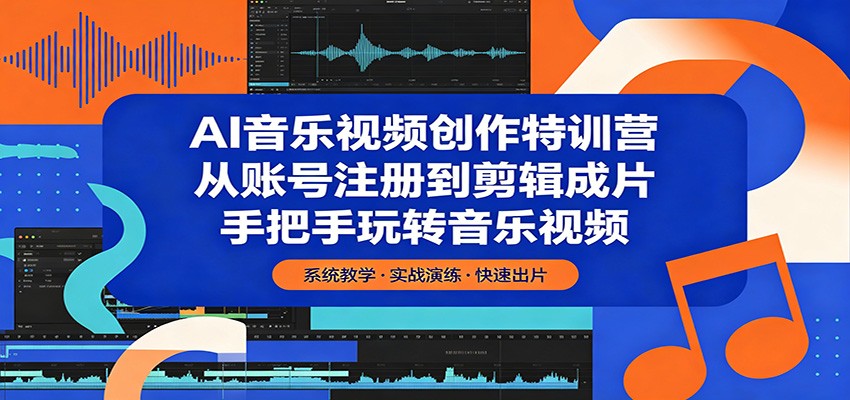 AI音乐视频创作特训营：从账号注册到剪辑成片，手把手玩转音乐视频 - 91副业网-91副业网