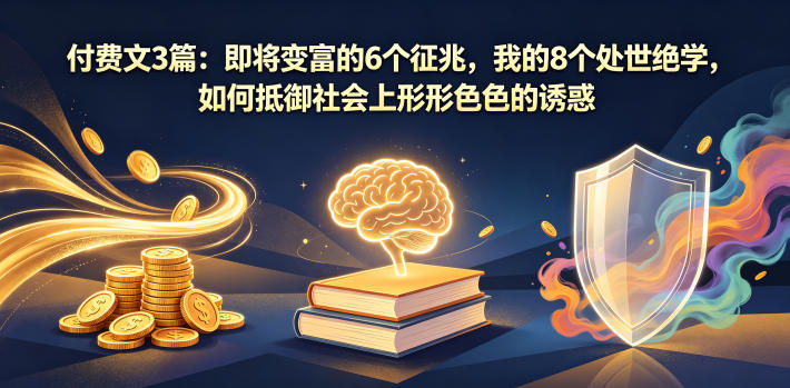 付费文3篇：即将变富的6个征兆，我的8个处世绝学，如何抵御社会上形形色色的诱惑-91副业网