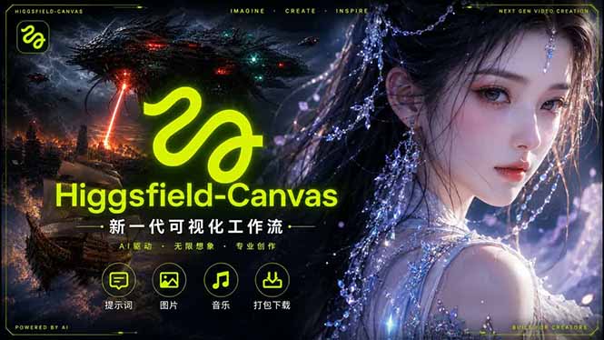 Higgsfield Canvas AI视频制作详解，节点式工作流搭建，重构新式视频创作完整教程-91副业网