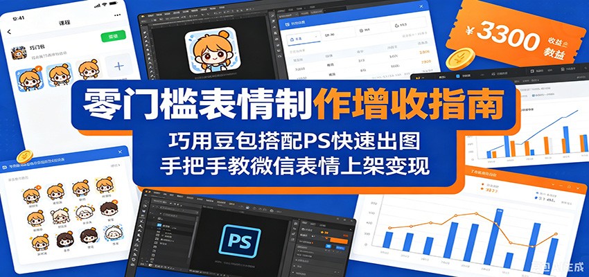 零门槛表情制作增收指南：巧用豆包搭配 PS 快速出图，手把手教微信表情上架变现 - 91副业网-91副业网