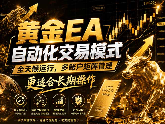 黄金EA量化：多窗口矩阵稳定运行，系统自动执行，收益空间持续放大-91副业网