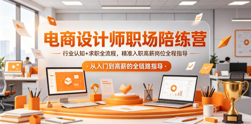 电商设计师职场陪练营，行业认知+求职全流程，精准入职高薪岗位全程指导 - 91副业网-91副业网