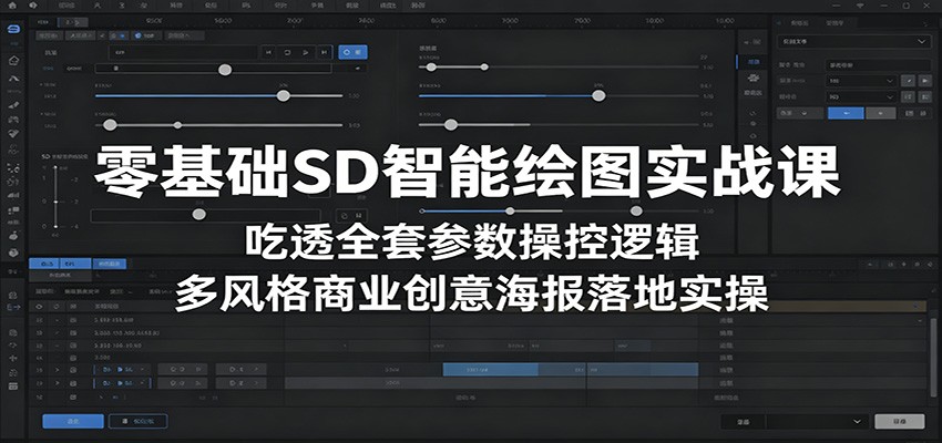 零基础SD智能绘图实战课：吃透全套参数操控逻辑，多风格商业创意海报落地实操 - 91副业网-91副业网