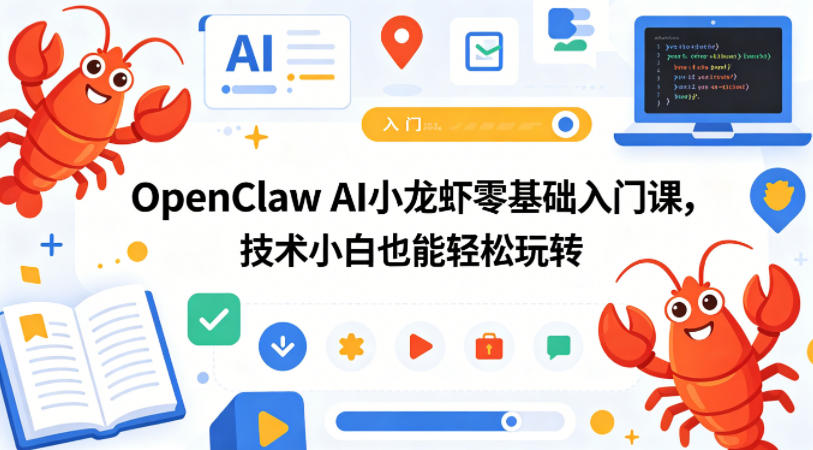 OpenClaw AI小龙虾零基础入门课，技术小白也能轻松玩转(更新0522) - 91副业网-91副业网