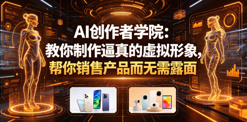 AI创作者学院：教你制作逼真的虚拟形象，帮你销售产品而无需露面【原创双语字幕】 - 91副业网-91副业网