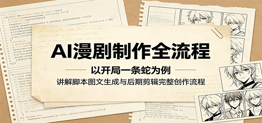 AI漫剧制作全流程:以开局一条蛇为例,讲解脚本图文生成与后期剪辑完整创作流程-91副业网