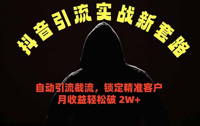 抖音引流实战新套路，挂机自动引流截流精准锁定客户，月收益破 2W+-91副业网