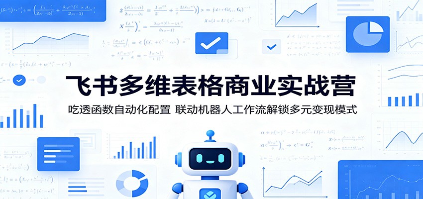 飞书多维表格商业实战营：吃透函数自动化配置，联动机器人工作流解锁多元变现模式 - 91副业网-91副业网