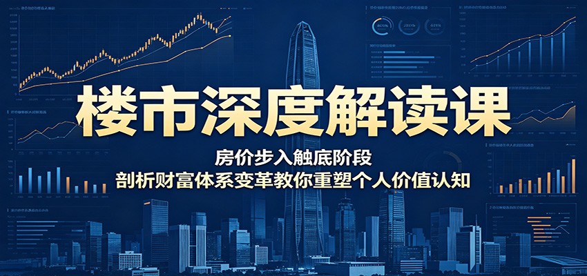 楼市深度解读课：房价步入触底阶段，剖析财富体系变革教你重塑个人价值认知 - 91副业网-91副业网