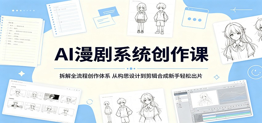 AI漫剧系统创作课:拆解全流程创作体系,从构思设计到剪辑合成新手轻松出片 - 91副业网-91副业网