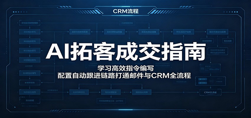 AI拓客成交指南：学习高效指令编写，配置自动跟进链路打通邮件与CRM全流程 - 91副业网-91副业网